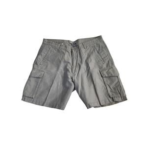 Vintage Breakwater Cargo Shorts Men's 38 Linen Blend Khaki